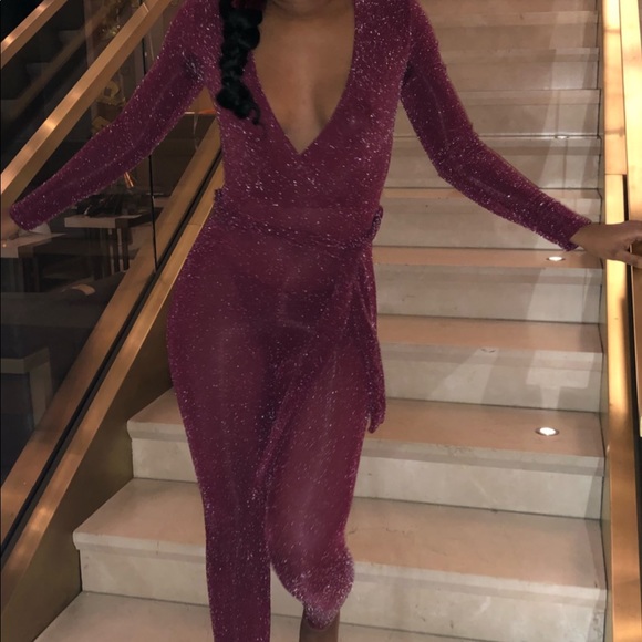 Burgundy Jumpsuit *Worn Once - Picture 4 of 4